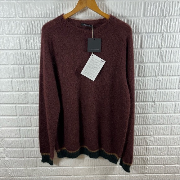Roberto Collina Mohair Wool Sweater Burgundy NWT 54 - Picture 1 of 4